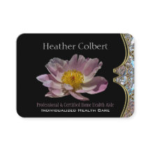 Elegante Caregiver Petal Profesional Tarjeta de Ne