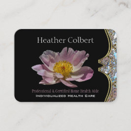 Visita Elegante Caregiver Petal Profesional Tarjeta de Ne