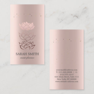 Visita Elegante Cute Rosa Oro Diamantes Loto Tarjeta de N