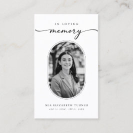 Visita Elegante En La Tarjeta De Oración Funeral De La Fo