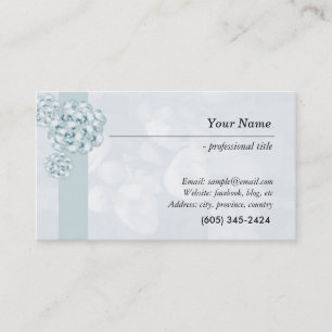 Visita elegante floral, tarjeta de negocios de diamantes