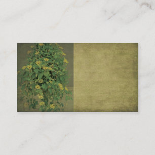 Visita Elegante, floral, verde de dos tonos, tarjeta de v