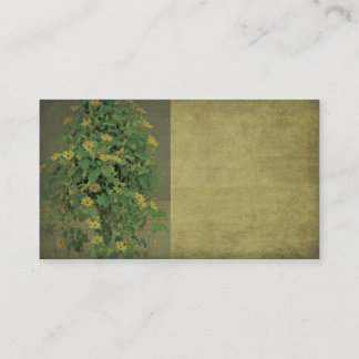 Visita Elegante, floral, verde de dos tonos, tarjeta de v