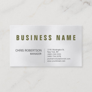 Visita Elegante Gris Gray Light Manager - Tarjeta de pres