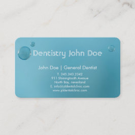 Visita Elegante logo de la burbuja azul gran tarjeta dent