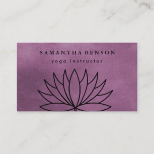 Visita Elegante Logotipo de Flor Lotus Tarjeta de present