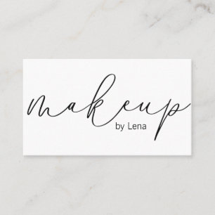 Visita Elegante maquillaje de tipografía Tarjeta de pre