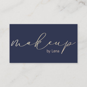 Visita Elegante maquillaje de tipografía   Tarjeta de pre
