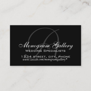 Visita Elegante Monograma A Tarjeta De Negocios Personali