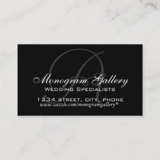 Visita Elegante Monograma A Tarjeta De Negocios Personali