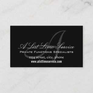 Visita Elegante Monograma A Tarjeta De Negocios Personali