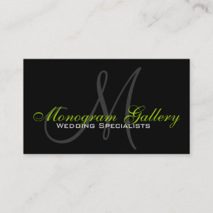 Visita Elegante Monograma Personalizable Tarjeta de prese