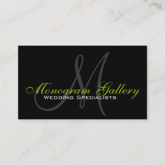 Visita Elegante Monograma Personalizable Tarjeta de prese