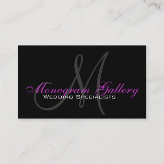 Visita Elegante Monograma Personalizable tarjeta de visit