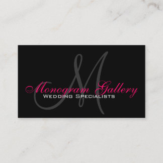 Visita Elegante Monograma Personalizable tarjeta de visit