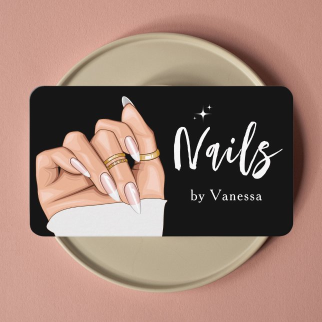 Visita Elegante Nail Artist Salon Qr Code tarjeta de visi (Subido por el creador)