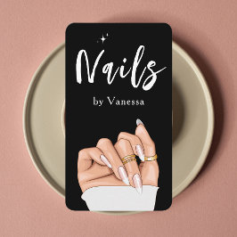 Visita Elegante Nail Artists Salon Qr Code tarjeta de vis