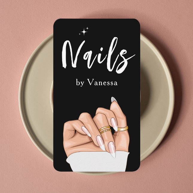 Visita Elegante Nail Artists Salon Qr Code tarjeta de vis (Subido por el creador)