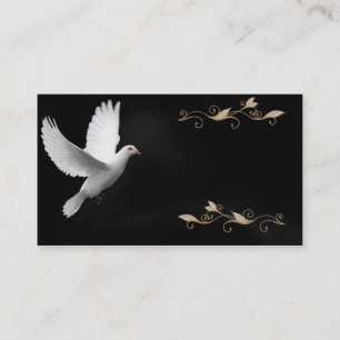 Visita Elegante negro con estufa blanca - Tarjeta de visi