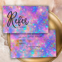 Visita Elegante Opalo de Fuego Dorado Moderno Tarjeta de 