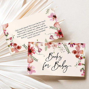 Visita Elegante Peach Floral Books Para Tarjeta De Alojam