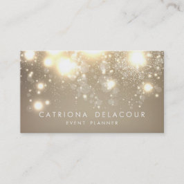Visita Elegante Purpurina de oro Bokeh Luxe Tarjeta de Ne