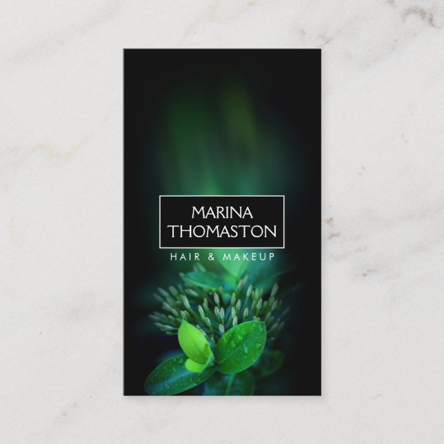 Visita Elegante Salón Botánico I, Tarjeta de Negocios De  (Anverso)