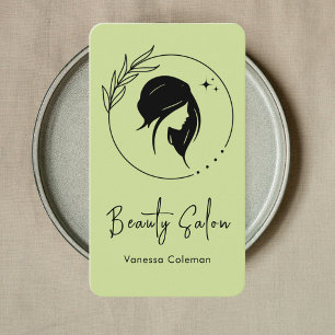 Visita Elegante Salón De Belleza Moderna Tarjeta De Negoc