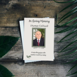 Visita Elegante Simple En Tarjeta De Oración De Memoria A