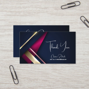 Visita Elegante tarjeta de agradecimiento abstracta dorad