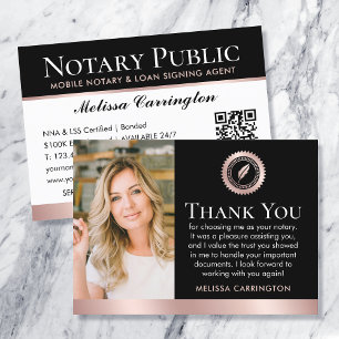 Visita Elegante Tarjeta de Agradecimiento de Notario con