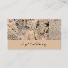 Visita Elegante tarjeta de Angel Floral Sepia leyendo