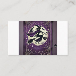 Visita Elegante Tarjeta de Bruja 🌙 Estilo Limitado de Ha