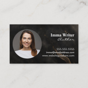 Visita Elegante tarjeta de contacto de autor en mármol co