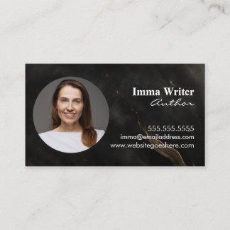 Visita Elegante tarjeta de contacto de autor en mármol co