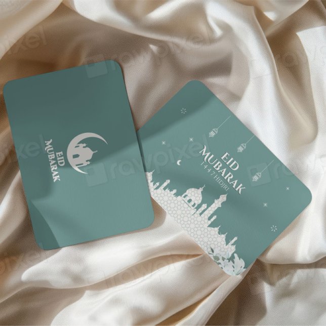 Visita Elegante tarjeta de felicitación Eid Mubarak 1447  (Subido por el creador)