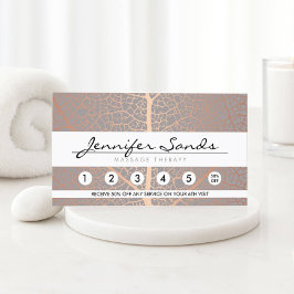 Visita Elegante tarjeta de fidelidad de patrón de árbol d