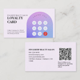 Visita Elegante tarjeta de fidelidad de salón de belleza 
