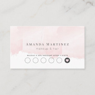 Visita Elegante tarjeta de fidelidad de salón de color ro