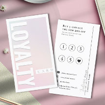 Elegante tarjeta de fidelidad rosa Girly Pastel