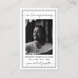 Visita Elegante tarjeta de foto de la oración del funeral