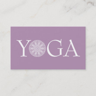 Visita Elegante tarjeta de instructor de yoga | Diseño de