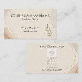 Visita Elegante Tarjeta de Negocio Botánica Minimalista p