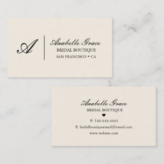 Visita Elegante tarjeta de negocio nupcial con letra scri