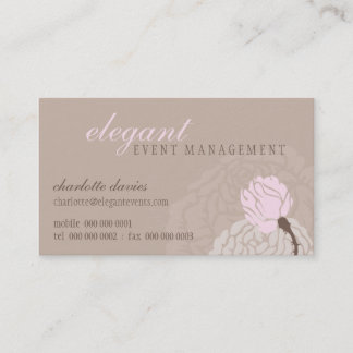 Visita ELEGANTE TARJETA DE NEGOCIO rosa elegante