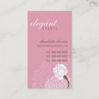 Visita ELEGANTE TARJETA DE NEGOCIO rosa elegante
