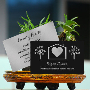 Visita Elegante tarjeta de negocios Black Pro Real Estate