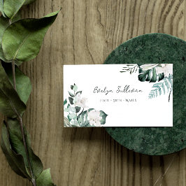 Visita Elegante tarjeta de negocios de color verde acuáti