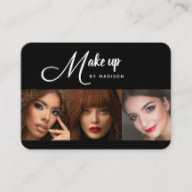 Elegante Tarjeta de Negocios de Maquillaje con 3 F