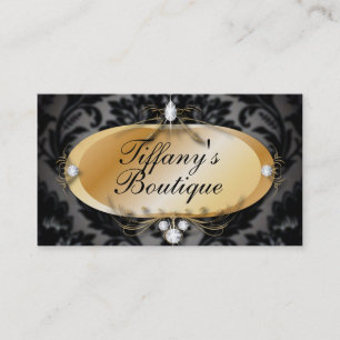 Visita Elegante tarjeta de negocios de moda de Damask de 